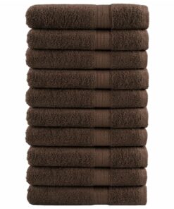 vidaXL Saunadoeken SOLUND 10 st 600 g/m² 80x200 cm bruin
