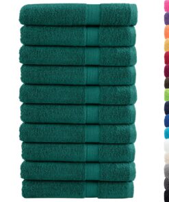 vidaXL Saunadoeken SOLUND 10 st 600 g/m² 80x200 cm groen