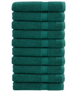 vidaXL Saunadoeken SOLUND 10 st 600 g/m² 80x200 cm groen