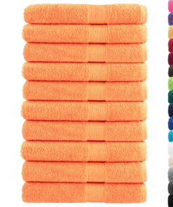 vidaXL Saunadoeken SOLUND 10 st 600 g/m² 80x200 cm oranje
