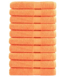 vidaXL Saunadoeken SOLUND 10 st 600 g/m² 80x200 cm oranje