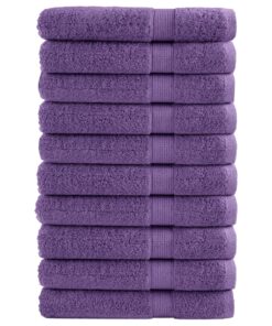 vidaXL Saunadoeken SOLUND 10 st 600 g/m² 80x200 cm paars