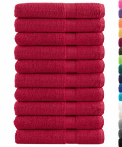 vidaXL Saunadoeken SOLUND 10 st 600 g/m² 80x200 cm rood