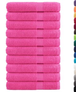 vidaXL Saunadoeken SOLUND 10 st 600 g/m² 80x200 cm roze