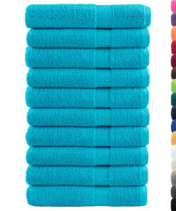 vidaXL Saunadoeken SOLUND 10 st 600 g/m² 80x200 cm turquoise