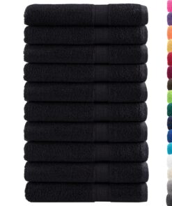 vidaXL Saunadoeken SOLUND 10 st 600 g/m² 80x200 cm zwart