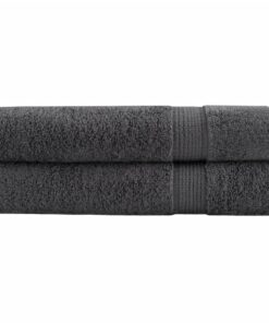 vidaXL Saunadoeken SOLUND 2 st 600 g/m² 80x200 cm antracietkleur