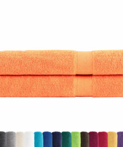 vidaXL Saunadoeken SOLUND 2 st 600 g/m² 80x200 cm oranje