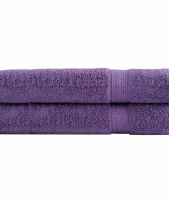 vidaXL Saunadoeken SOLUND 2 st 600 g/m² 80x200 cm paars