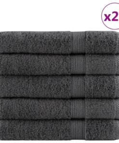 vidaXL Saunadoeken SOLUND 25 st 600 g/m² 80x200 cm antracietkleur