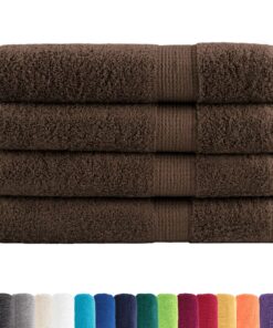 vidaXL Saunadoeken SOLUND 4 st 600 g/m² 80x200 cm bruin