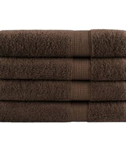 vidaXL Saunadoeken SOLUND 4 st 600 g/m² 80x200 cm bruin