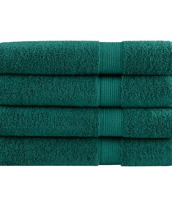 vidaXL Saunadoeken SOLUND 4 st 600 g/m² 80x200 cm groen