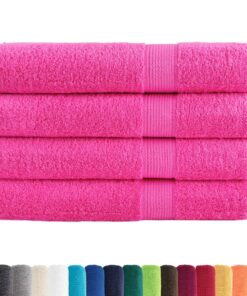 vidaXL Saunadoeken SOLUND 4 st 600 g/m² 80x200 cm roze