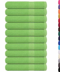 vidaXL Saunahanddoeken FROGN 10 st 80x200 cm 360 g/m² appelgroen
