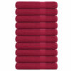 vidaXL Saunahanddoeken FROGN 10 st 80x200 cm 360 g/m² bordeaux