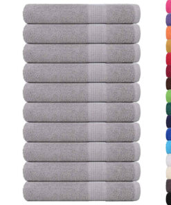 vidaXL Saunahanddoeken FROGN 10 st 80x200 cm 360 g/m² grijs