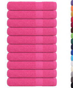 vidaXL Saunahanddoeken FROGN 10 st 80x200 cm 360 g/m² roze