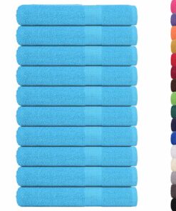 vidaXL Saunahanddoeken FROGN 10 st 80x200 cm 360 g/m² turquoise