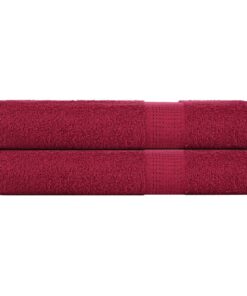 vidaXL Saunahanddoeken FROGN 2 st 80x200 cm 360 g/m² bordeaux