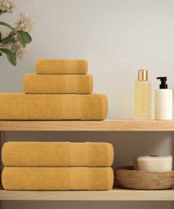 vidaXL Saunahanddoeken FROGN 2 st 80x200 cm 360 g/m² goud