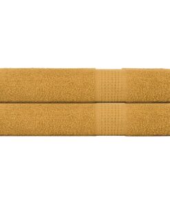 vidaXL Saunahanddoeken FROGN 2 st 80x200 cm 360 g/m² goud