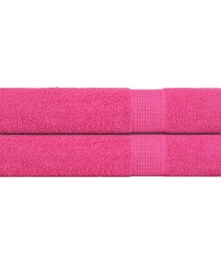 vidaXL Saunahanddoeken FROGN 2 st 80x200 cm 360 g/m² roze