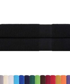 vidaXL Saunahanddoeken FROGN 2 st 80x200 cm 360 g/m² zwart