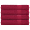 vidaXL Saunahanddoeken FROGN 4 st 80x200 cm 360 g/m² bordeaux