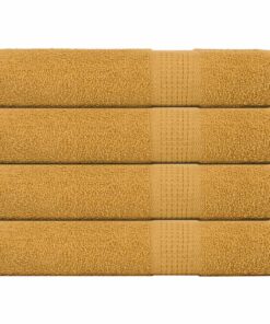 vidaXL Saunahanddoeken FROGN 4 st 80x200 cm 360 g/m² goud