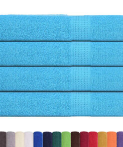 vidaXL Saunahanddoeken FROGN 4 st 80x200 cm 360 g/m² turquoise