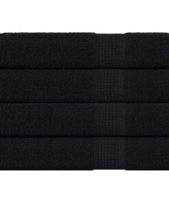 vidaXL Saunahanddoeken FROGN 4 st 80x200 cm 360 g/m² zwart