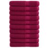 vidaXL Saunahanddoeken SOLUND 10 st 600 g/m² 80x200 cm bordeaux