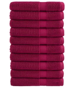 vidaXL Saunahanddoeken SOLUND 10 st 600 g/m² 80x200 cm bordeaux