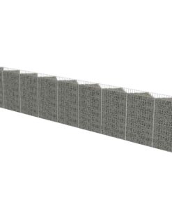 vidaXL Schanskorf wand 630x30x100 cm gegalvaniseerd staal