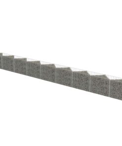 vidaXL Schanskorfmuur 630x30x50 cm gegalvaniseerd staal