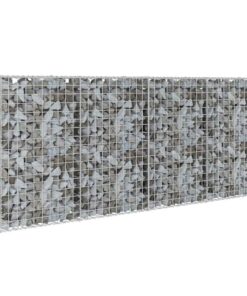 vidaXL Schanskorfmuur met deksels 200x20x85 cm gegalvaniseerd staal