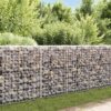 vidaXL Schanskorfmuur met deksels 200x20x85 cm gegalvaniseerd staal