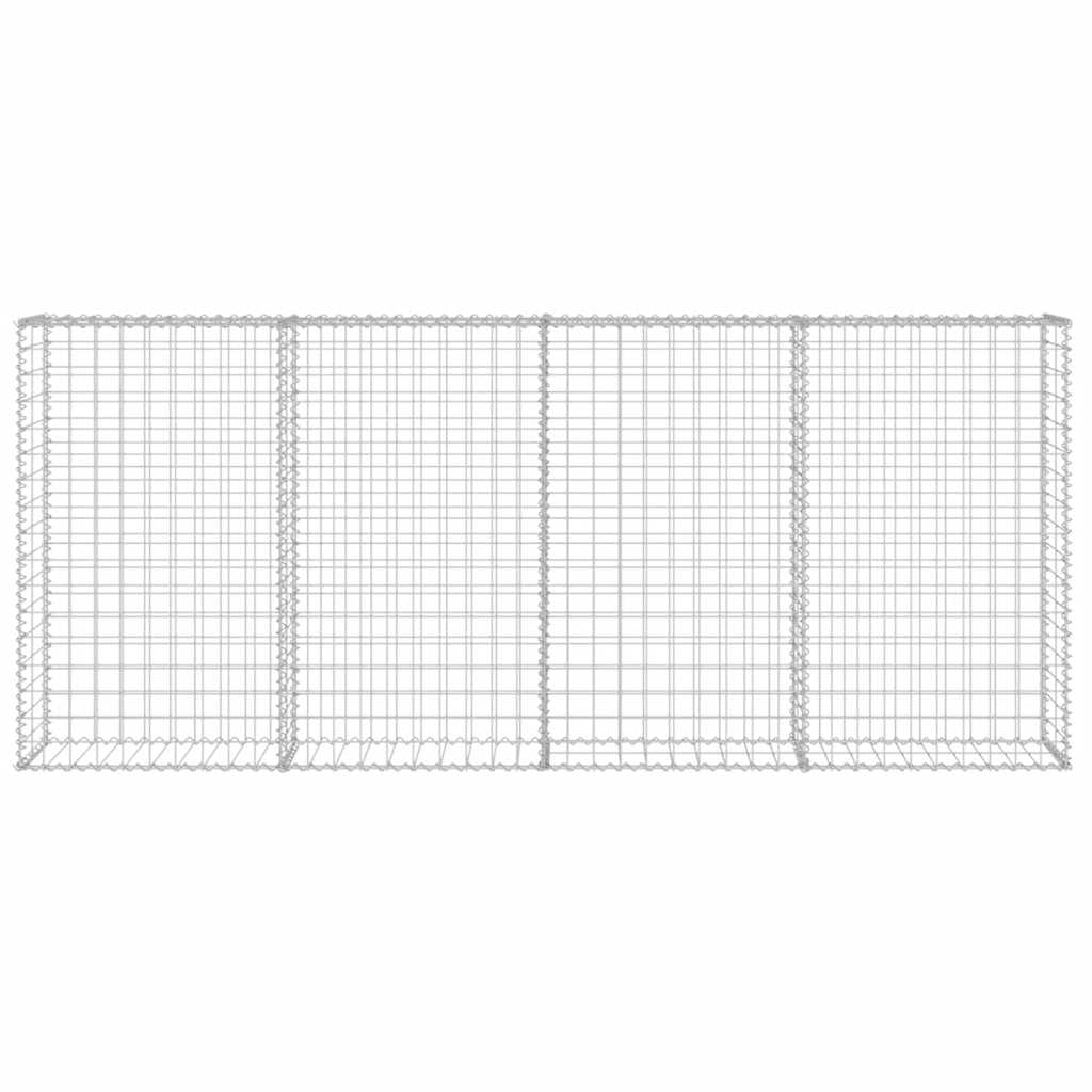 vidaXL Schanskorfmuur met deksels 200x20x85 cm gegalvaniseerd staal - Afbeelding 5