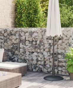 vidaXL Schanskorfmuur met deksels 300x50x150 cm gegalvaniseerd staal