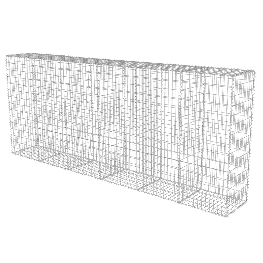 vidaXL Schanskorfmuur met deksels 300x50x150 cm gegalvaniseerd staal - Afbeelding 4