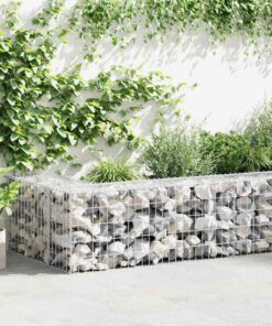 vidaXL Schanskorfmuur met deksels 300x50x50 cm gegalvaniseerd staal