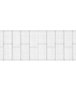 vidaXL Schanskorfmuur met deksels 600x30x200 cm gegalvaniseerd staal