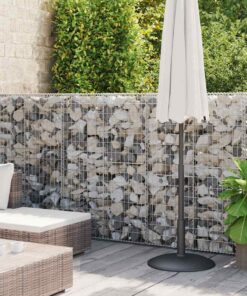 vidaXL Schanskorfmuur met deksels 600x50x150 cm gegalvaniseerd staal