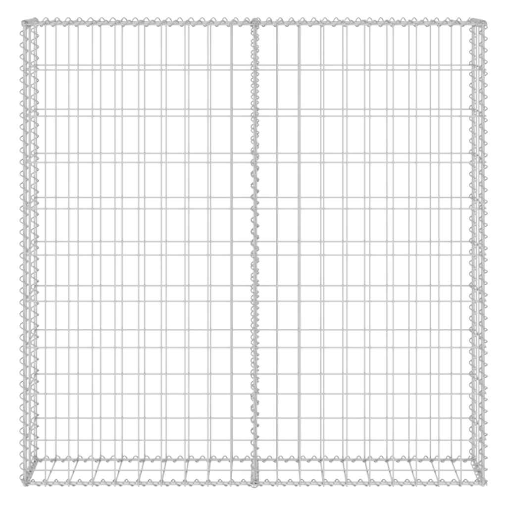 vidaXL Schanskorfmuur met deksels 80x20x100 cm gegalvaniseerd staal - Afbeelding 5