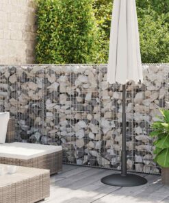 vidaXL Schanskorfmuur met deksels 900x50x150 cm gegalvaniseerd staal