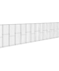 vidaXL Schanskorfmuur met deksels 900x50x200 cm gegalvaniseerd staal