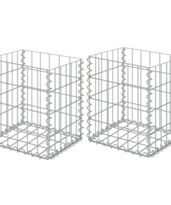 vidaXL Schanskorven 2 st 30x30x40 cm gegalvaniseerd staal