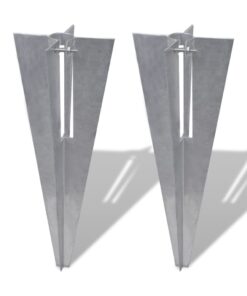 vidaXL Schuttingpaalpinnen 2 st staal