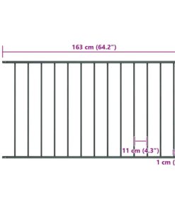 vidaXL Schuttingpaneel gepoedercoat staal 1